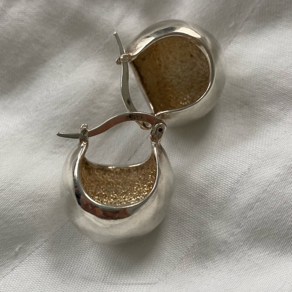 Sterling silver drop ball earring - Picture 2 of 5